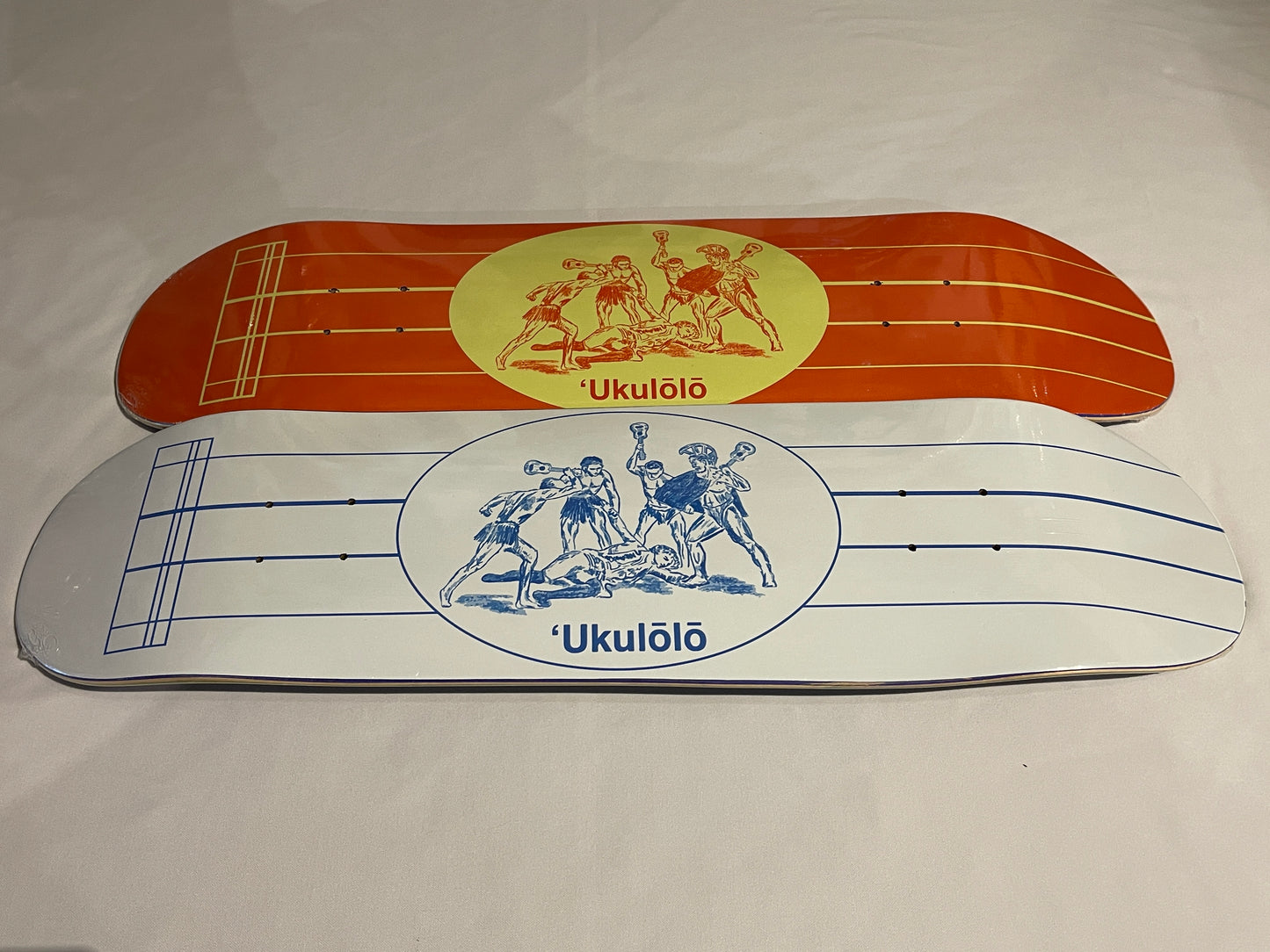 Cook'd - Blue/White Skateboard Deck