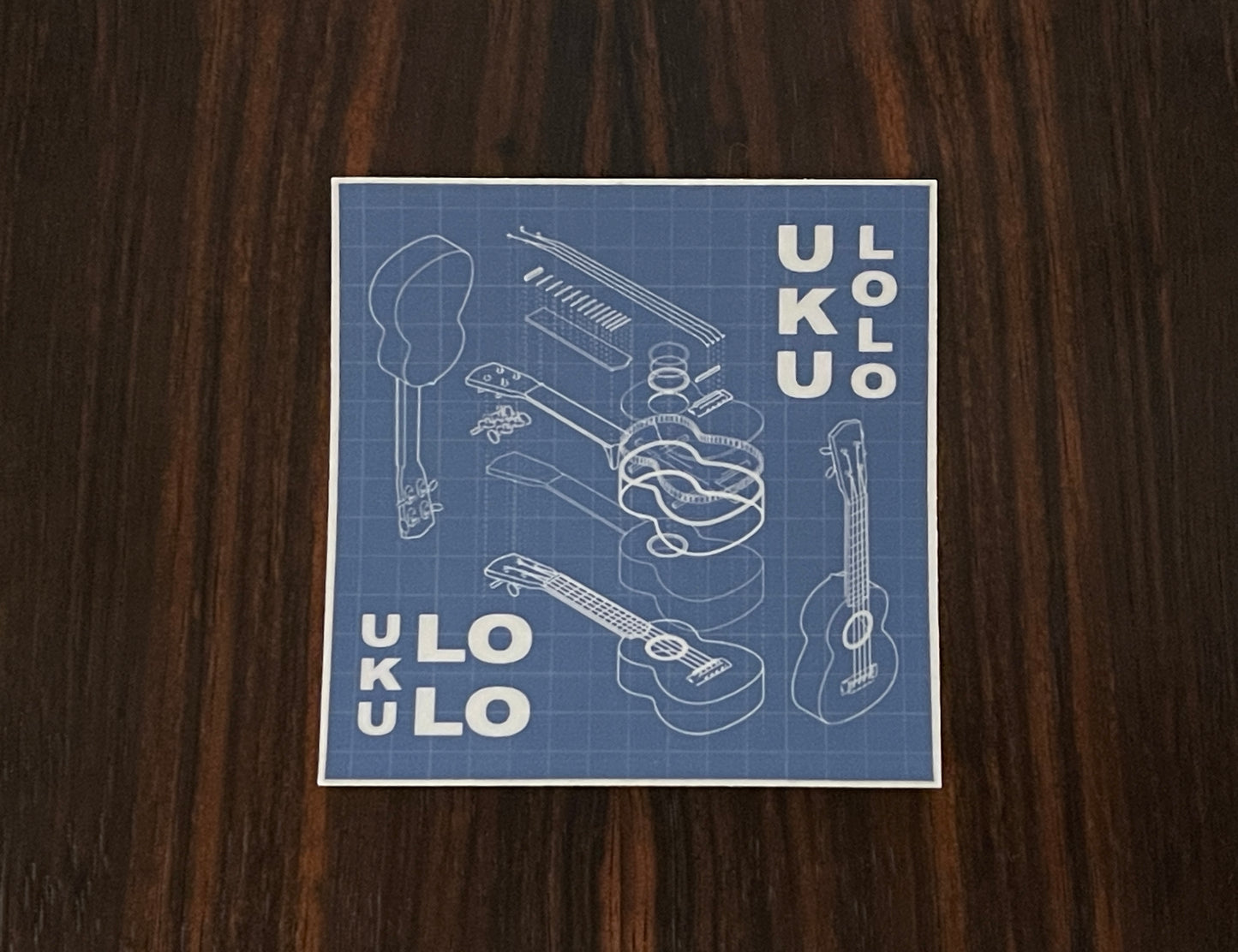 Exploded View Sticker (Blue)