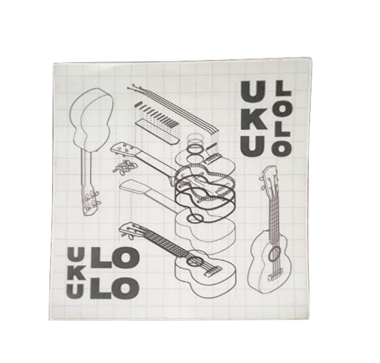 Exploded View Sticker (White)