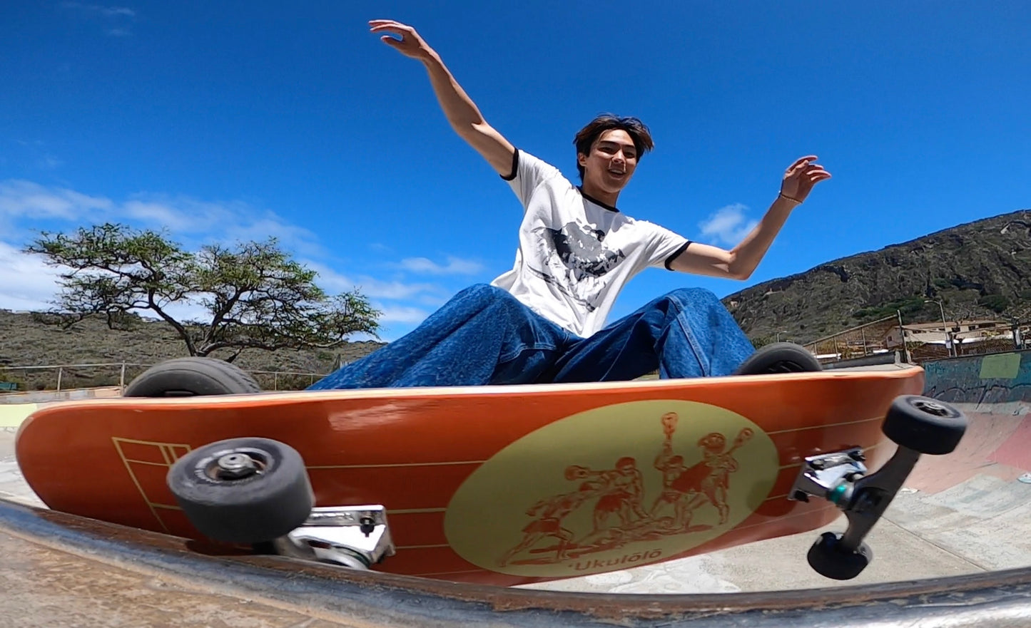 Cook'd - Ali'i Red & Yellow Skateboard Deck